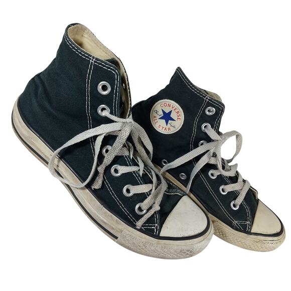 CONVERSE! CHUCK TAYLOR ALL STAR BLACK, WHITE HIGH TOP SNEAKERS, TENNIES! SZ 6 - Picture 10 of 10